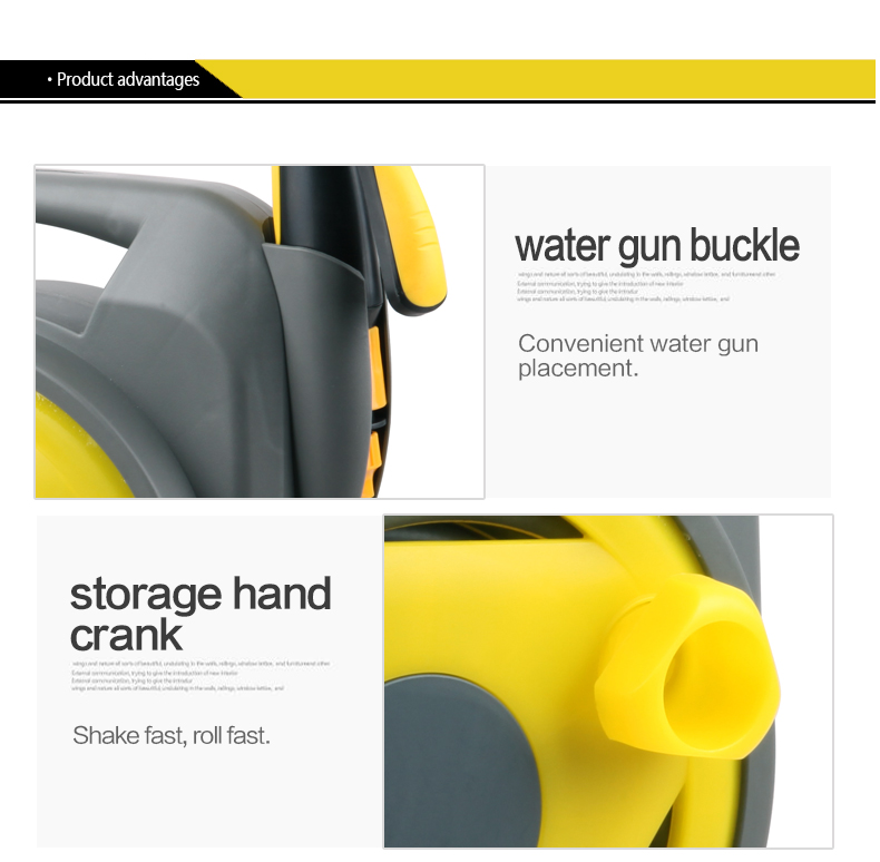 introdu&ccedil;&atilde;o de carretel e carrinho de mangueira de gramado