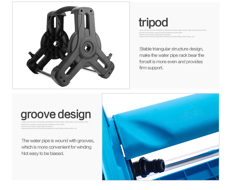 design de carrinho e carretel de mangueira girat&oacute;rio resistente para jardim