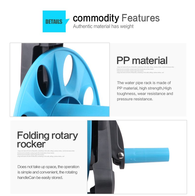 caracter&iacute;sticas do carretel e carrinho de mangueira girat&oacute;ria resistente para jardim