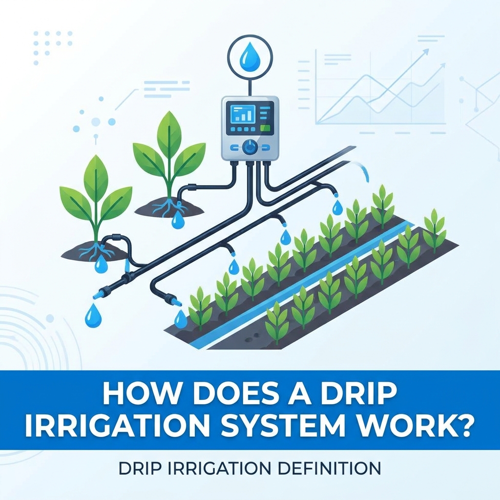 Como funciona um sistema de irrigação por gotejamento?