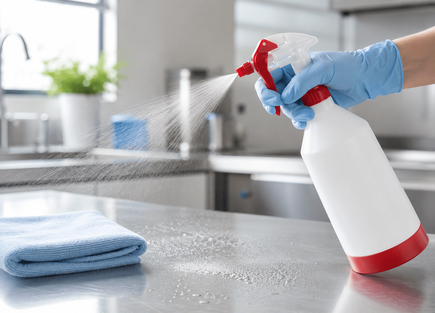 Compatibilidade de material do pulverizador de gatilho de plástico para soluções de água e limpeza