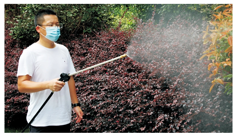 Pulverizador el&eacute;trico SX-ST60A usado para tratamento de plantas de jardim